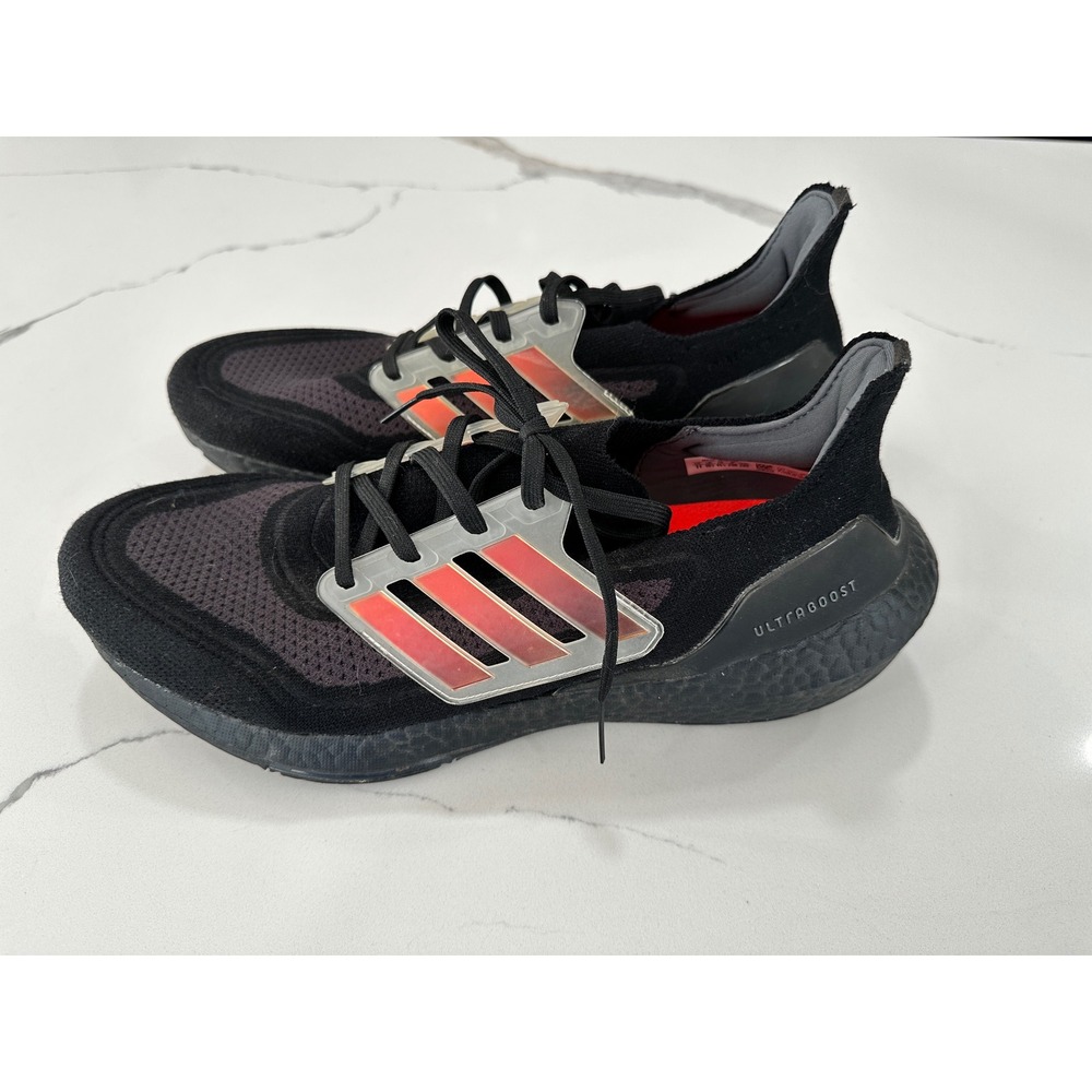 Adidas Ultraboost Running Shoes Black‎ Red Men's Size 11 US